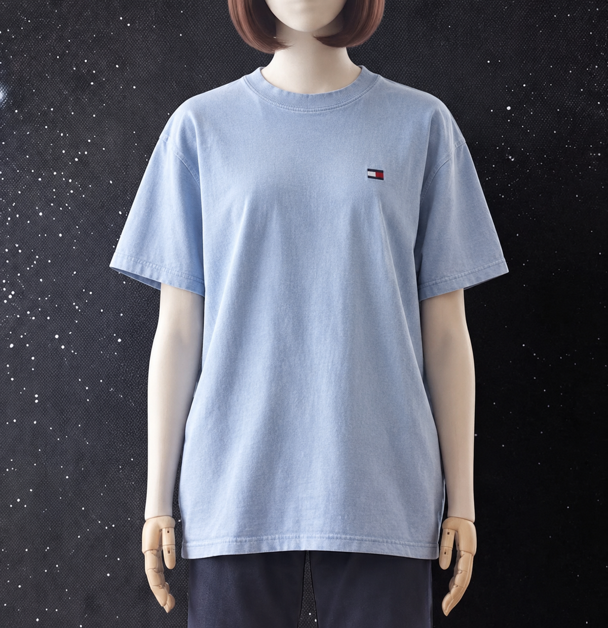 90s〜00s Tommy Hilfiger ライトブルー ロゴTシャツ